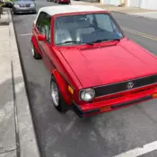 1987 VW Rabbit Cabrio. 5 speed Jetta turbo. 81k miles. Covered 95% of time.