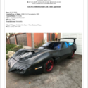 1988 Chevrolet Corvette Classic Collector Black Scorpion Movie Car