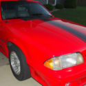 1988 Ford Mustang GT 5.0 Fox Body 5 Speed Red Black Racing Stripe Lots of Power
