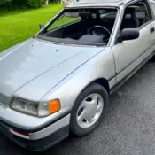 1988 honda crx Si.  Tree damaged