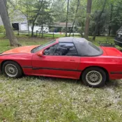 1988 MAZDA RX-7 CONVERTIBLE RED ALL ORIGINAL GARAGE STORED RESTORATION/PROJECT