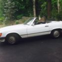 1988 Mercedes 560 SL Convertible white with black top and interior w/ hard top