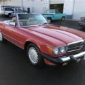 1988 Mercedes 560SL  104,198 Miles Red Convertible 5.6liter Automatic