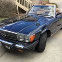 1988 Mercedes Benz 560SL, midnight blue with palomino leather interior
