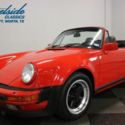 1988 Porsche 911 Turbo Cabriolet 54333 Miles Guards Red Convertible 3.3L V6 4 Sp