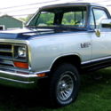 1988 Power Ram LE-150 4X4,Silver/Blue Met/ClothInt.71k,Auto,AC,V-8,PW,PS,PDB,Exc