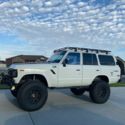 1988 white Toyota FJ62 Land Cruiser custom build with V8, 37 inch tires and more