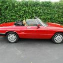 1989 Alfa Romeo Spider Graduate 102867 Miles Red Convertible L4, 2.0L Manual 5-S