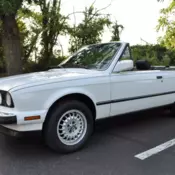 1989 BMW 325ci CONVERTIBLE WHITE ON BLACK IN LIKE NEW CONDITION 27K MILES ONLY!