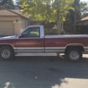 1989 Chevrolet 2500 Pickup Long Bed Truck SUPER LOW MILES - Maroon & Gray Chevy