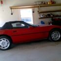1989 Chevrolet Corvette, Red, Black convertable top, Automatic