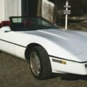 1989 Corvette Convertible White w/Red Interior
