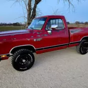 1989 Dodge W-Series Pickup Red W100