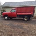 1989 Dodge W350 Cummins Diesel Dump Truck with Snowplow