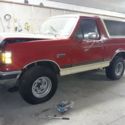 1989 Ford Bronco SUV Red 4WD Automatic U100