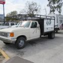 1989 FORD F-350 351 CLEVELAND WORK TRUCK w/FLAT BED, ROOF RACK + TOOLBOXES