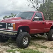 1989 GMC Sierra Pickup Red K1500