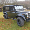 1989 Land Rover Defender 110 2.5 TD Diesel Massive Wheels Rock Siders In Black