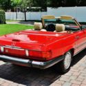 1989 mercedes 560 sl convertible red /tan one of the cleanest ive ever seen mint