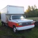 1990  14&#039; U HAUL  TRUCK  DIESEL, LOW MILES,  ALUMINUM BOX.  GOOD WORKING COND.