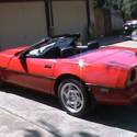 1990 CHEVROLET RED CORVETTE CONVERTIBLE, RUNS LIKE NEW, EVERYTHING WORKS EX COND