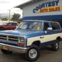 1990 Dodge Ram Charger 2dr AW150 4WD  5.9 Liter V8 Automatic