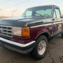1990 FORD F-150 CUSTOM SIX CYLINDER SHORT BOX 4X2 AUTOMATIC NO RUST NO RESERVE