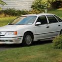 1990 Ford Taurus SHO, White, Blk. Leather.