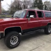 1990 GMC V1500 Suburban SUV Red V15 CONVENTIONAL