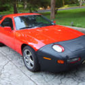 1990 Guards Red Porsche 928 S4 with chrome turbo twist Porsche wheels