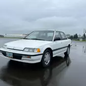 1990 Honda Civic EX 4 Door Auto Wht/Maroon 158K Miles