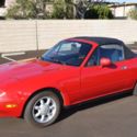 1990 mazda miata with Nardi Wooden Steering wheel and Shift Knob
