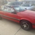 1990 Pontiac Sunbird Convertible Red FWD Automatic LE