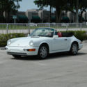 1990 PORSCHE 911 C2 CABRIOLET 5 SPEED MANUAL WHITE BOXTER RED LEATHER DUAL POWER