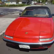 1990 Red Buick Convertible, No reserve