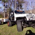 1990  V-8 Jeep Wrangler (5.2 Dodge) with Trailer