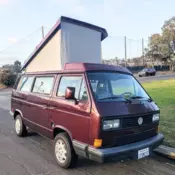 1990 Volkswagen Vanagon Red CAMPMOBILE