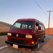 1990 Volkswagen Vanagon Van Red CAMPMOBILE