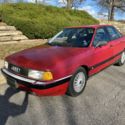 1991 Audi 80 Quattro Sedan Red AWD Manual QUATTRO