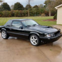 1991 Black Ford Mustang Coupe / Notchback