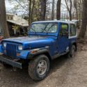 1991 Blue Jeep Wrangler, V6, 214,168 miles (Currently doesn&#039;t run)