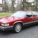 1991 Cadillac DeVille Burgundy Red Sedan 4 Door Leather Interior - 128468 Miles