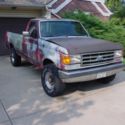 1991 FORD F250 XLT LARIAT 4x4 truck STD cab long bed 5.8L gas engine