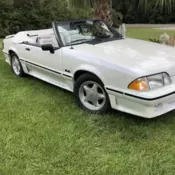1991 Ford Mustang Convertible White GT