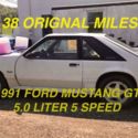 1991 Ford Mustang GT 5.0/5 Speed ******** 38 original miles *********