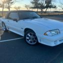 1991 Foxbody Ford Mustang Gt Convertible Black top with Black Leather Interior.