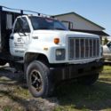 1991 GMC TOPKICK, manual trans is  5spd, hi-lo diff, 16&#039; x 8&#039; PTO/HYD tilt bed