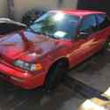 1991 Honda Civic Hatchback Red FWD Manual