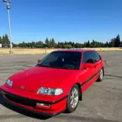 1991 Honda Civic Hatchback Red SI