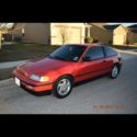 1991 honda crx SI red excellent transportation